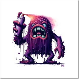 Spray Paint Monster - Graffiti Street Art Posters and Art